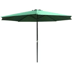 Haushalt International ALU Landhausschirn Sonnenschirm 300cm mit Kurbel UV 50+ grün 62429