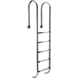 MuCoLa Poolleiter Schwimmbad Leiter Einbauleiter Pooltreppe Schwimmbadleiter Hochbeckenleiter - 5 Stufen