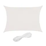 Relaxdays Sonnensegel HDPE Weiß,