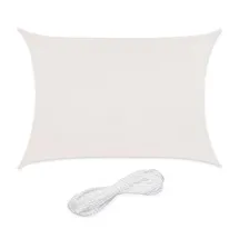 Relaxdays Sonnensegel HDPE Weiß,
