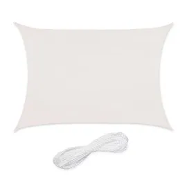 Relaxdays Sonnensegel HDPE Weiß,