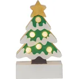 Star Trading Dekoleuchte Freddy, in Grün, Holz, Timer, Batterie, Warmweiß, 14 cm | Gr.: onesize