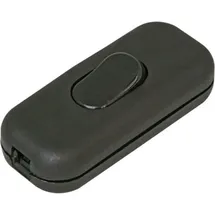 Kopp 191305001 Schnurschalter mit Zugentlastung Schwarz 1 x Aus/Ein 6A 1St.