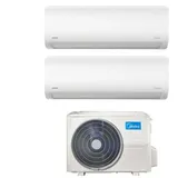 Midea - dual split inverter klimagerät xtreme 9+9 mit m2og-14hfn8 r-32 wi-fi integrated 9000+9000 btu - neu