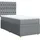 vidaXL Boxspringbett mit Matratze Hellgrau 140x200 cm Stoff