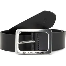 Tom Tailor Damengürtel Leder 4 cm schwarz 100