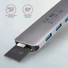 AXAGON HMC-HCR3A USB-C 3.2 Gen 1 Hub, 20cm, Kabelgebun