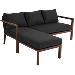 Brafab Loungeset DELIA, Aluminium Burnt Paprika / Olefin (100 % Polypropylen) Schwarz