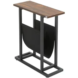 HOMCOM Beistelltisch Spanplatte, Stahl