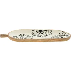 Platte feuille Nala 50 cm - Weiß Holz Amadeus 17x50 cm