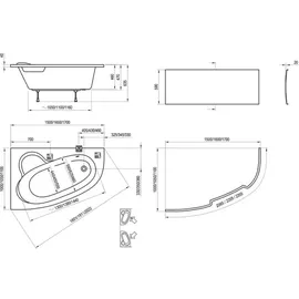 Ravak Asymmetric Eckbadewanne 160 x 105 cm (C461000000)