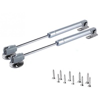 2x 30N Chrank Hydraulic Gasdruckfeder Möbeltür zum Gas Strut Lift Schrank Stoßdämpfer Gasfeder Hinge Möbelkolben Schranktüren Soft Close Klappenfeder, Silber