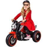 Actionbikes Motors Kindermotorrad Cruiserbike, Motorsound, Bremsautomatik, 36 Watt, 2x 6 Volt, Hartplastikreifen, LED (Rot)