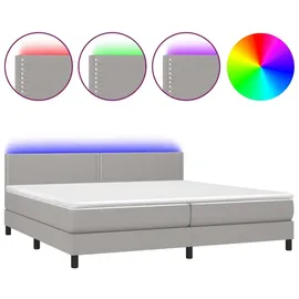 vidaXL Boxspringbett 200 x 200 cm Hellgrau