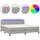 vidaXL Boxspringbett 200 x 200 cm Hellgrau