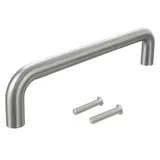 MS Beschläge Möbelgriff Schrankgriff Ø 10mm - Edelstahl Schubladengriff, Bügelgriff matt gebürstet 160mm Lochabstand 16 cm