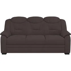 3-Sitzer COTTA "Marcus", braun (earth), B:189cm H:99cm T:99cm, 100% Polyester, Sofas, Sofa mit hoher Rückenlehne