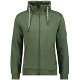 RAGMAN Sweatjacke RAGMAN Gr. L (50/52), grün (dunkelgrün-393) Herren Sweatjacken