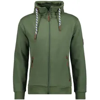 RAGMAN Sweatjacke RAGMAN Gr. L (50/52), grün (dunkelgrün-393) Herren Sweatjacken