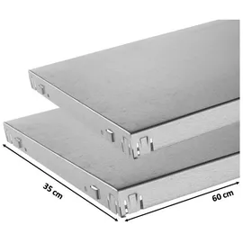 SCHULTE Regalwelt Stecksystem-Fachböden 60 x 35 cm, 2 Stück verzinkt