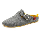 Andrés Machado - Hausschuhe für Herren - Winter - VAL – Unisex Pantoffeln – Wolle und Filz – rutschfeste Gummisohle und herausnehmbares Fußbett - Grau Gelb EU 47 - 47 EU