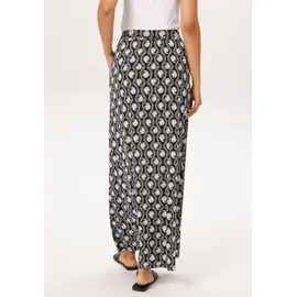 Aniston CASUAL Maxirock Damen Paisley Schwarz/Weiß 46