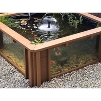 Lotus Clear View Garden Aquarium Brauner erhöhter Fischteich mit großen Fenstern