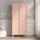 petits-meubles SCHRANK 2 Türen Alycia Beige - Korallenrosa - Holzeffekt