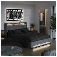 VitaliSpa Polsterbett Christin, mit LED, USB-Anschluss & Matratze Vitalispa