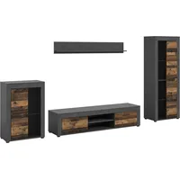 INOSIGN Wohnwand »Aosta, 4-tlg., best. aus: Vitrine, Lowboard, Wandboard