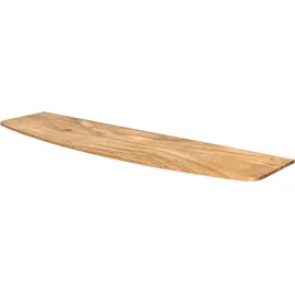 DeLife Wandboard Edge Akazie Natur 100 cm Massivholz Schweizer Kante Wandregal - Hellbraun