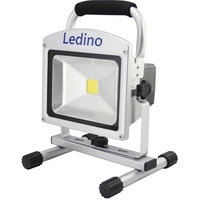 Ledino Chip-LED Strahler mit Li-Ion Akku, 20 W, dimmbar 11140206001111 (LED-Strahler Arbeitsstellenscheinwerfer Bauleuchte Baustellenleuchte Baustellenstrahler Baustrahler LED-Fluter LED-Flutlicht)
