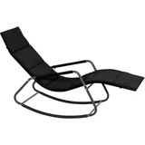 Siena Garden Aliano Schaukelliege 143 x 57 x 84 cm Schwarz