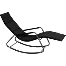 Siena Garden Aliano Schaukelliege 143 x 57 x 84 cm Schwarz