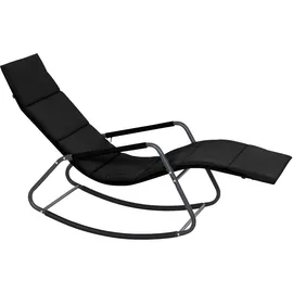 Siena Garden Aliano Schaukelliege 143 x 57 x 84 cm Schwarz