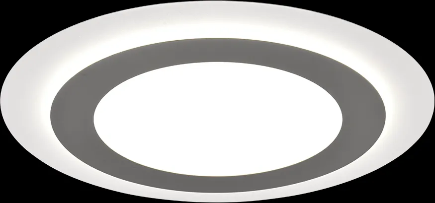 Trio 641519207 LED-Deckenleuchte Morgan 1x42W | 5600lm | 2700-6000K | IP20 - einstellbare Lichtfarbe in Stufen + stufenlos einstellbare Lichtfarbe, integrierter Dimmer, Memory-Funktion, Nachtmodus, Fernbedienung, Zeitschaltuhr, Nickel