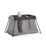 BabyBjörn Reisebett Light mit Spannbetttuch für Reisebett Light, Schwarz