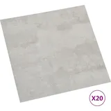 vidaXL PVC-Fliesen Selbstklebend 20 Stk. 1,86 m2 Hellgrau - Grau