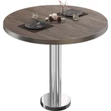 GGM Möbel Bistrotisch Ø 70 x 75 cm Grau/Rot/Weiß