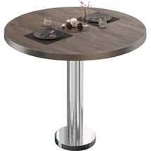 GGM Möbel Bistrotisch Ø 70 x 75 cm Grau/Rot/Weiß