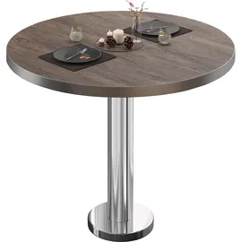 GGM Möbel Bistrotisch Ø 70 x 75 cm Grau/Rot/Weiß