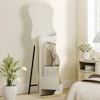 Homcom Ganzkörperspiegel 160 x 50 cm unregelmäßig gewellter rahmenloser