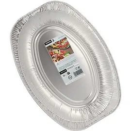 Papstar Starpak Servierplatten, Alu oval 35 cm x 24,5 cm