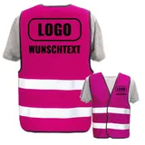 PixiPrints.com Persönliche Warnweste selbst gestalten mit eigenem Aufdruck * Bedruckt mit Name Text Bild Logo Firma * Anzahl: 5 Warnwesten * Farbe/Druck: Pink/Rücken + linke Brust - 5 Warnwesten