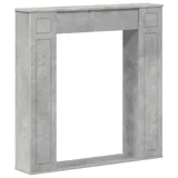 vidaXL Kaminumrandung Betongrau 100 x 20 x 100 cm Holzwerkstoff - Grau