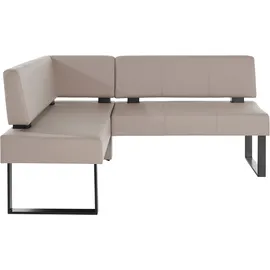 Home Affaire Eckbank Oliver, mit Metallgestell, beige Sitzbänke, 48852233-0