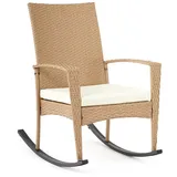 Mondeer Schaukelstuhl Balkon Rattanstuhl (1 St)