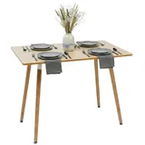Relaxdays Eckiger Esstisch 110 x 75 cm bronze