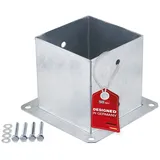 SOTech Bodenanker Zum Aufschrauben 140 x 152 mm Silber/Stahl