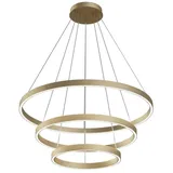 Licht-Erlebnisse LE115918 LED Pendelleuchte Tessa 4000 K 6100 lm aus Aluminium in Messing Hängelampe
